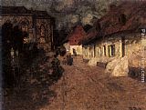 Fritz Thaulow Midnight Mass painting